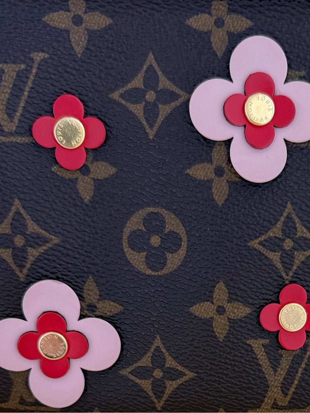 Louis Vuitton Pochette Double Zip Monogram Blooming Flowers Crossbody Bag - Picture 5 of 13